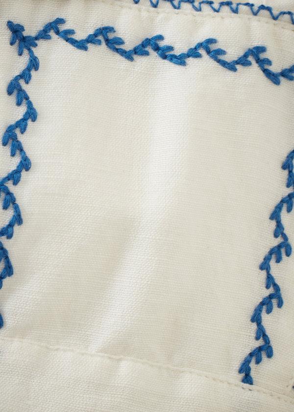 Caramel PEPPERMINT BABY LINEN DRESS - WHITE