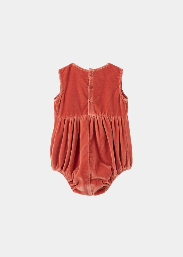 Caramel PILEA BABY PARTY ROMPER - SALMON