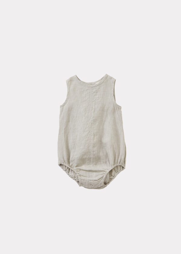 caramel PILEA BABY ROMPER - GREY