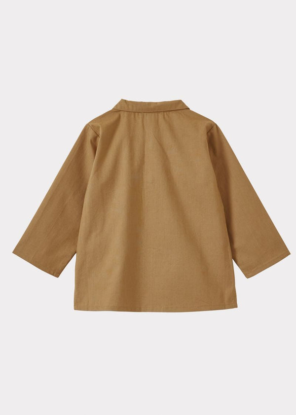 Caramel PIPER BABY COTTON SHIRT - LIGHT CAMEL