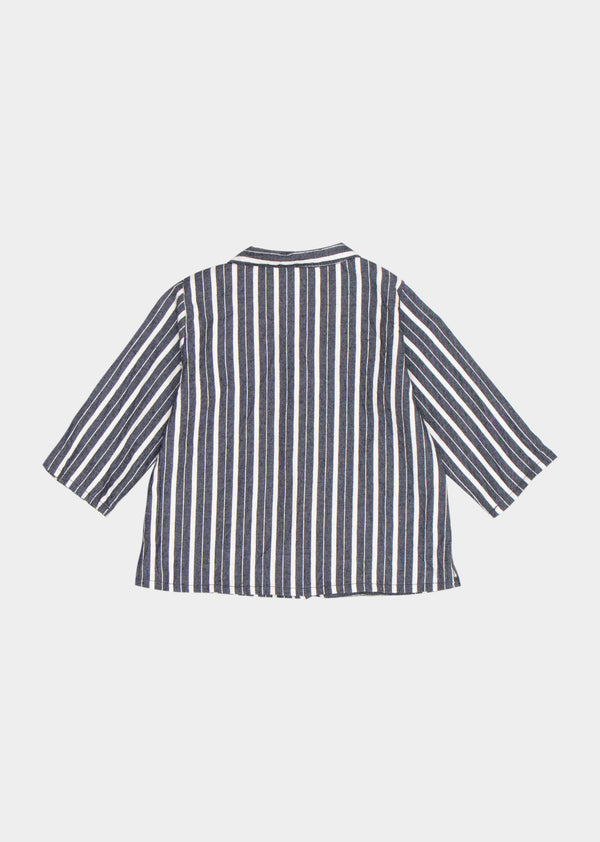 Caramel PIPER BABY SHIRT - GREY STRIPE