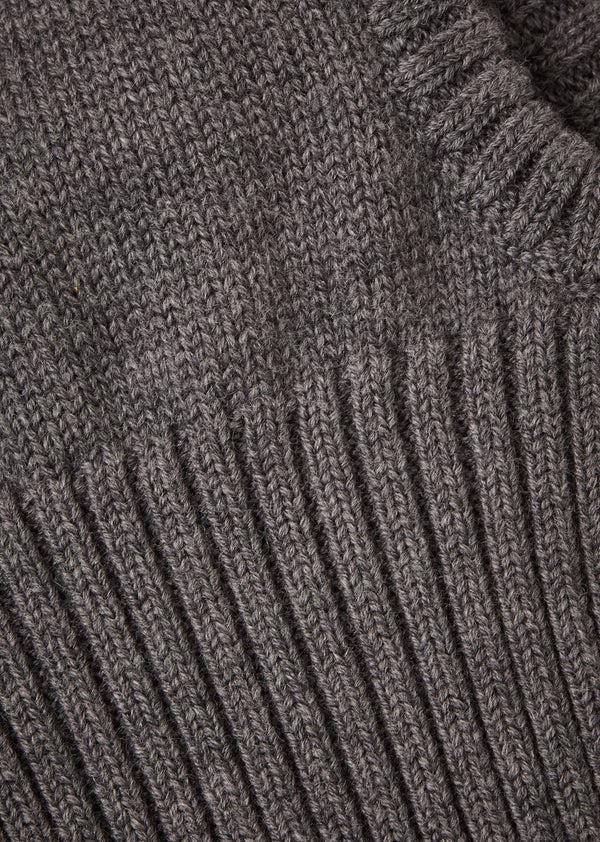 Caramel PLOMO BABY MERINO WOOL BALACLAVA - DARK GREY