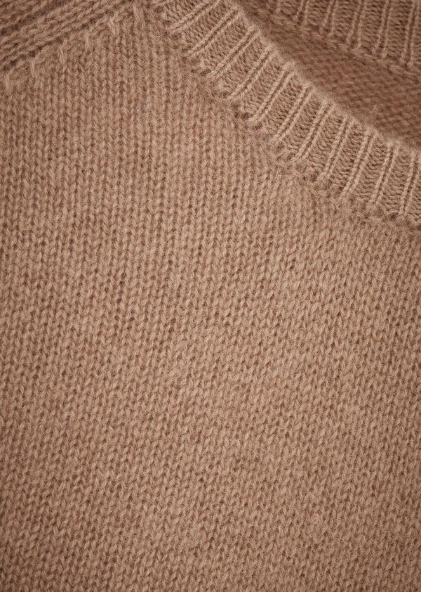 Caramel POA WOMEN'S CASHMERE JUMPER - CAMEL