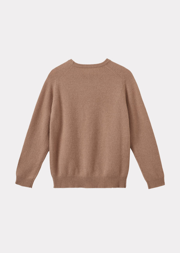 Caramel POA WOMEN'S CASHMERE JUMPER - CAMEL