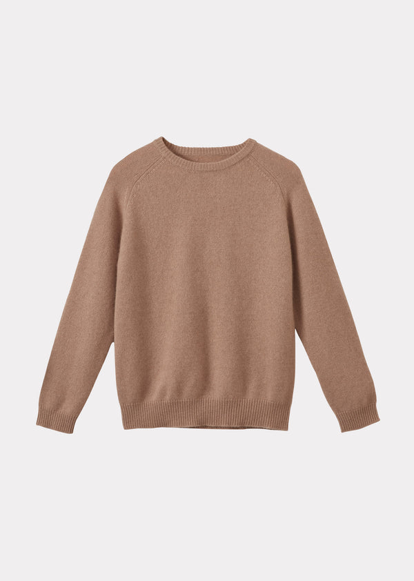 caramel POA WOMEN'S CASHMERE JUMPER - CAMEL