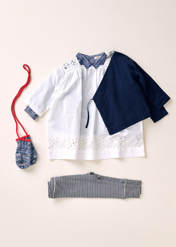 Caramel POCHARD BABY WRAP CARDIGAN - NAVY