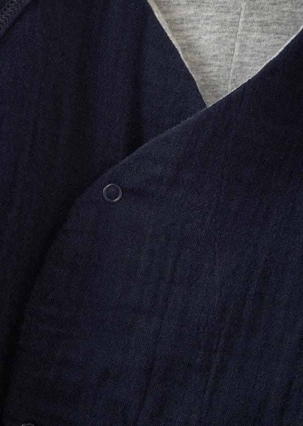 Caramel POCHARD BABY WRAP CARDIGAN - NAVY