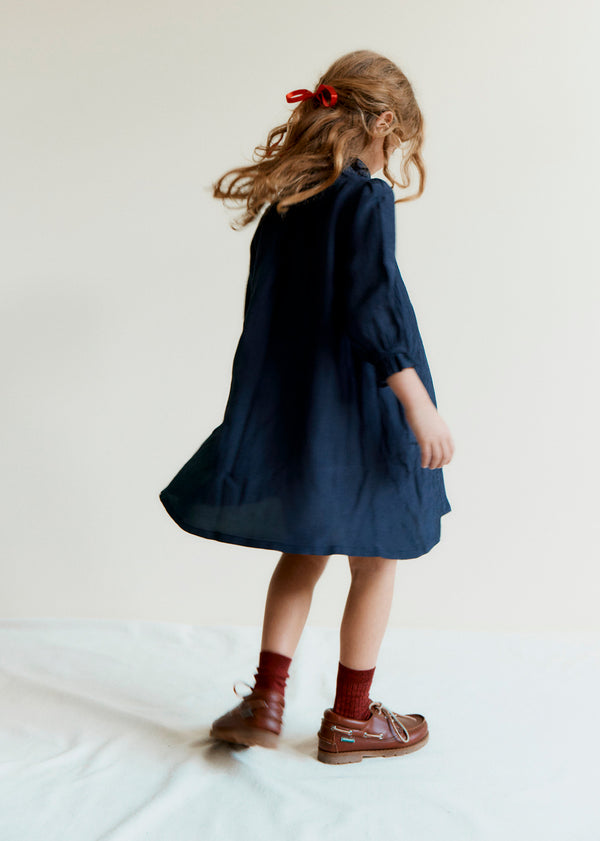 Caramel PTELEA PARTY DRESS - NAVY