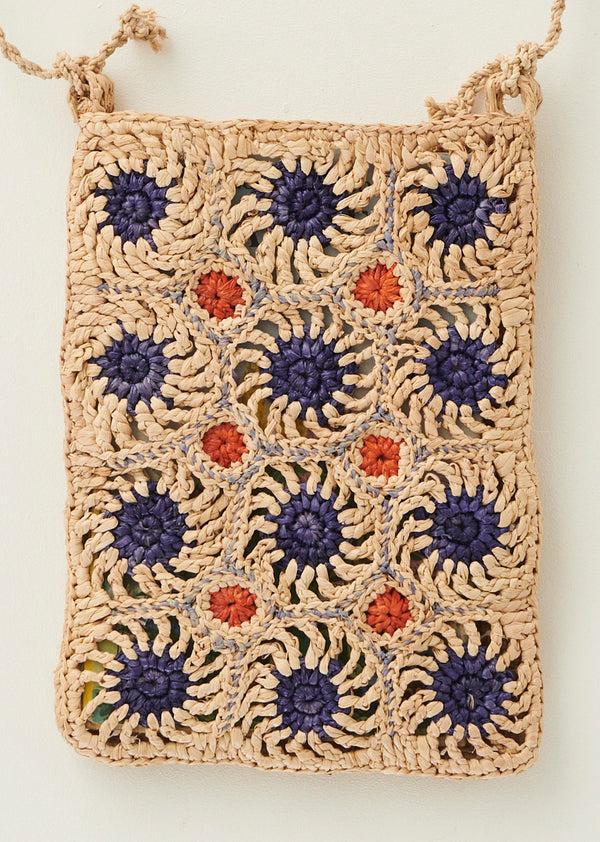 Caramel RAFFIA SHOULDER BAG - NATURAL RAFFIA