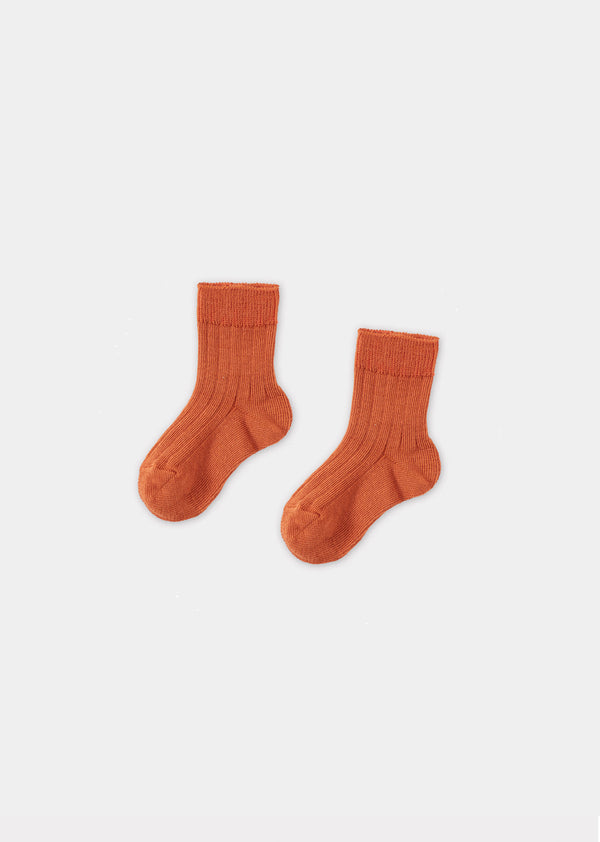 caramel RIB ANKLE SOCKS - BOULEAU
