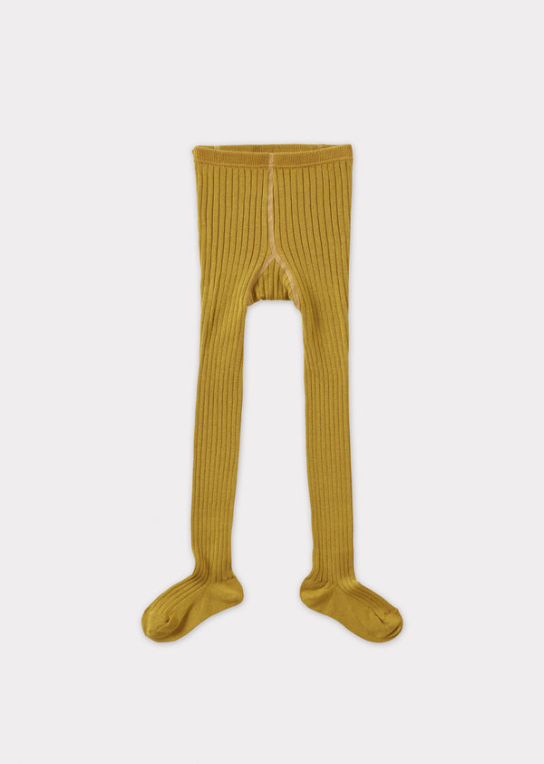 caramel RIB TIGHTS - MUSTARD MELANGE