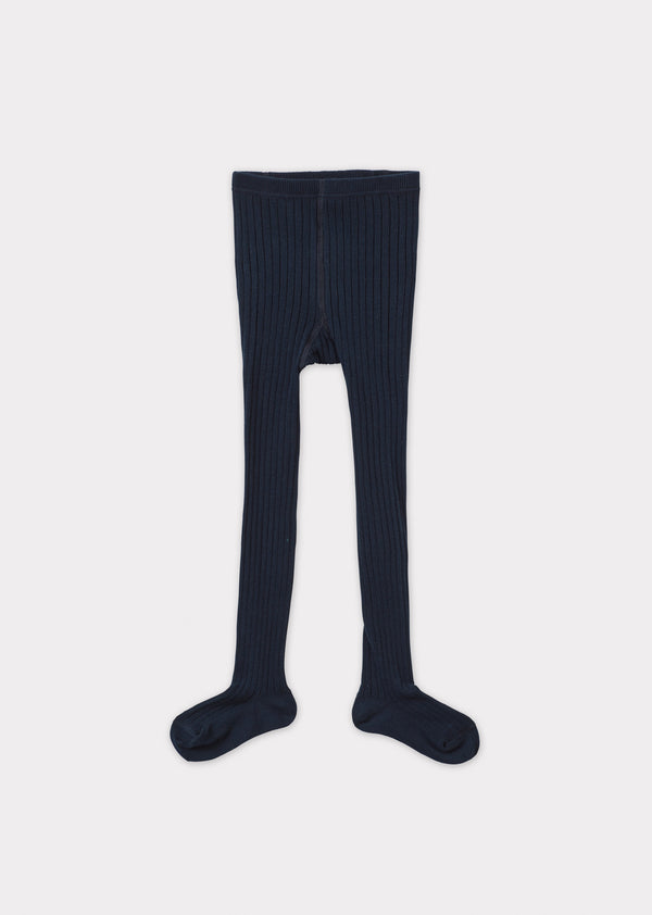 caramel RIB TIGHTS - NAVY