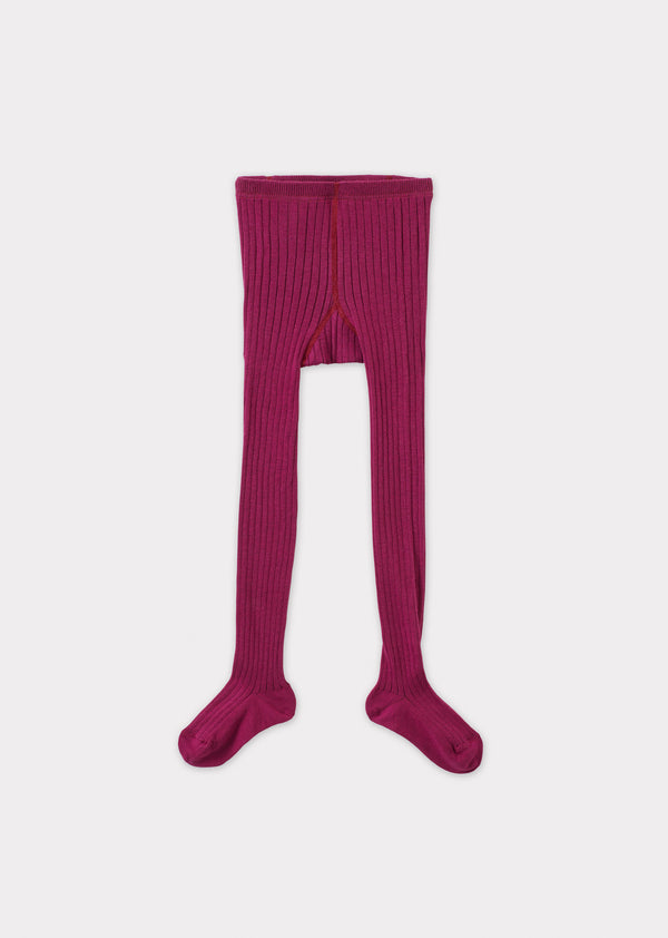 caramel RIB TIGHTS - VIOLET