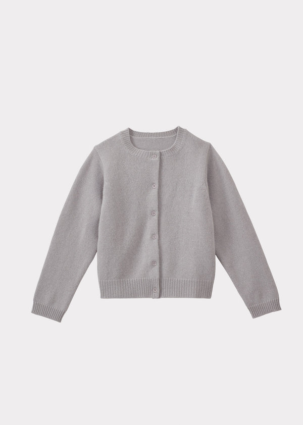 caramel ROSA CHILDREN'S CASHMERE CARDIGAN - CLOUD