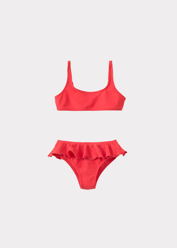 caramel SAGO GIRL'S BIKINI SWIMWEAR - TOMATO