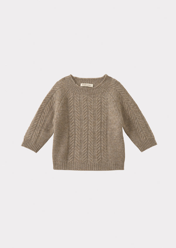 caramel SCOUT BABY CASHMERE JUMPER- MINK
