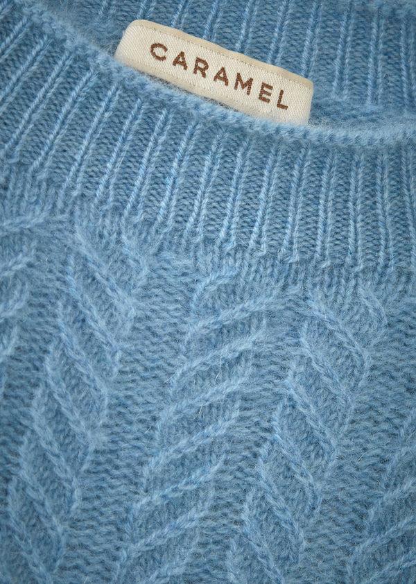 Caramel SCOUT BABY CASHMERE JUMPER - SKY BLUE