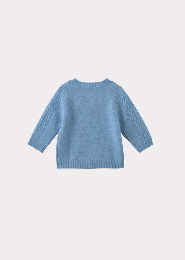 Caramel SCOUT BABY CASHMERE JUMPER - SKY BLUE
