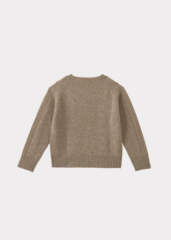 Caramel SCOUT CHILDREN'S CASHMERE JUMPER - MINK