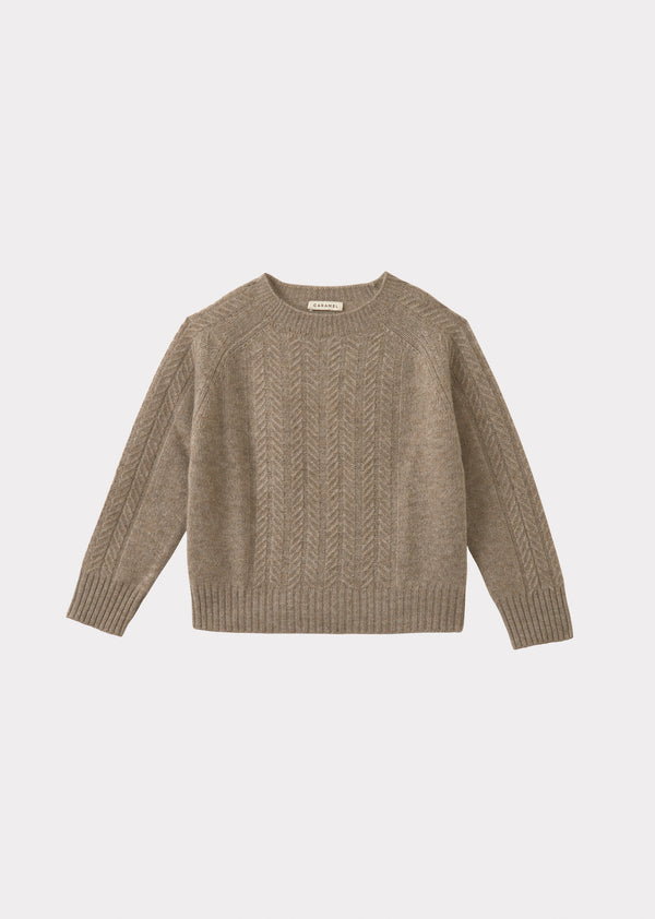 caramel SCOUT CHILDREN'S CASHMERE JUMPER - MINK