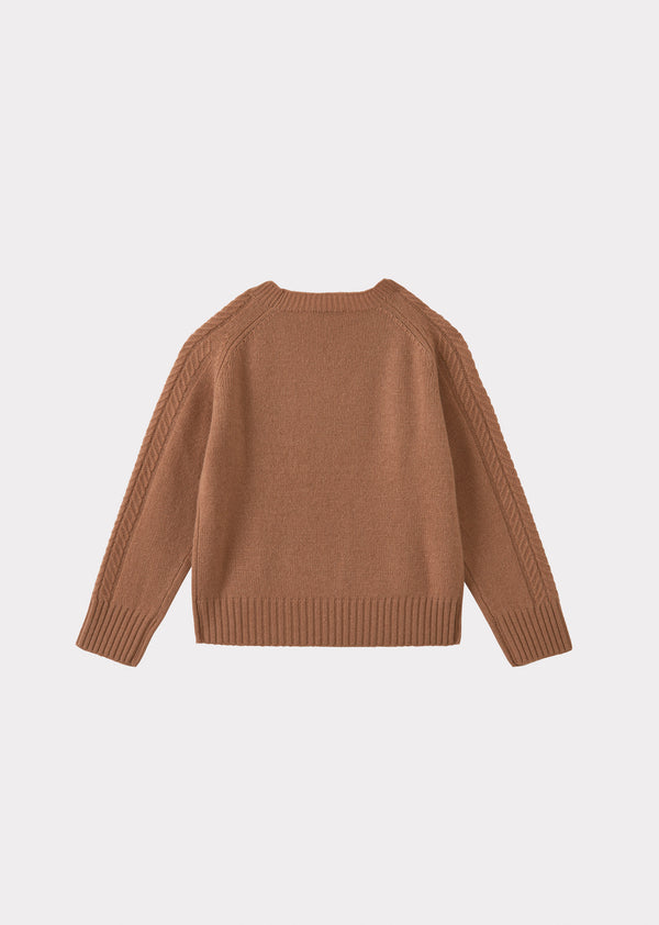 Caramel SCOUT CHILDREN'S CASHMERE JUMPER - TOFFEE