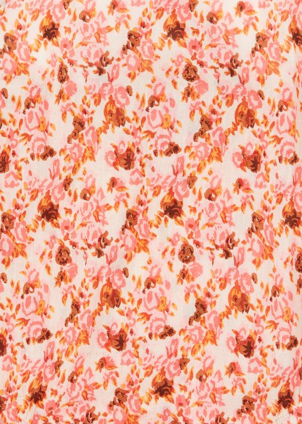 Caramel SHELL TOTE BAG - BRIGHT PINK FLORAL