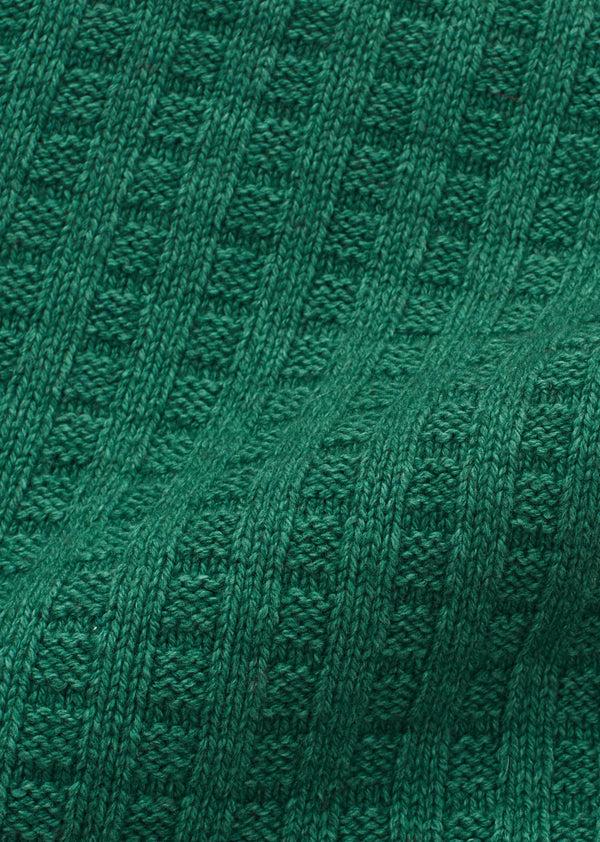 Caramel SMALL KNIT BLANKET - SEA GREEN