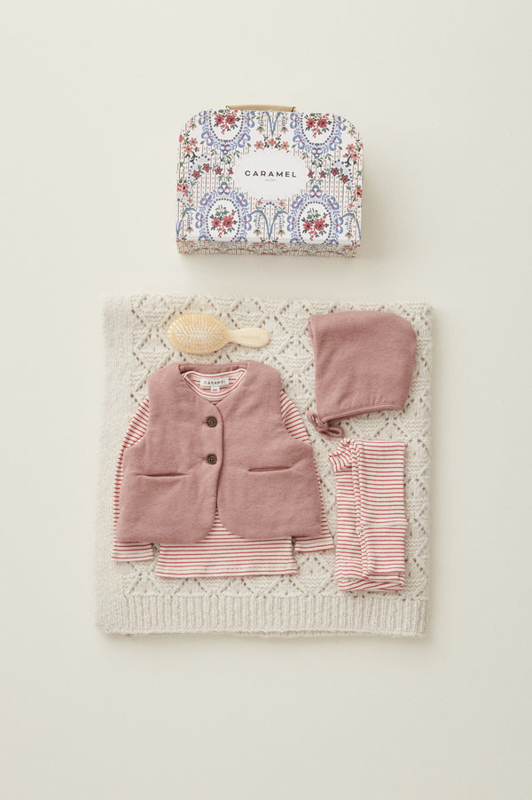 Caramel SMALL SUITCASE - FLORAL LACE ECRU PRINT