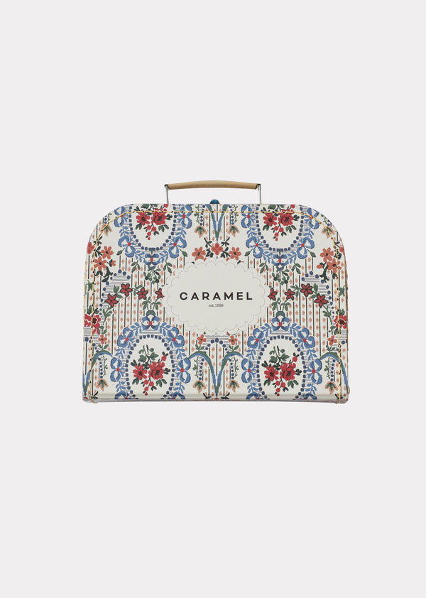 caramel SMALL SUITCASE - FLORAL LACE ECRU PRINT