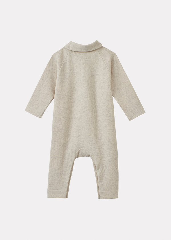 Caramel SMEW COTTON BABY ROMPER - ECRU
