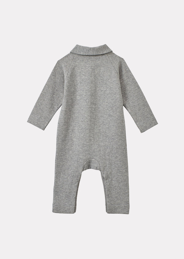 Caramel SMEW COTTON BABY ROMPER - GREY MELANGE