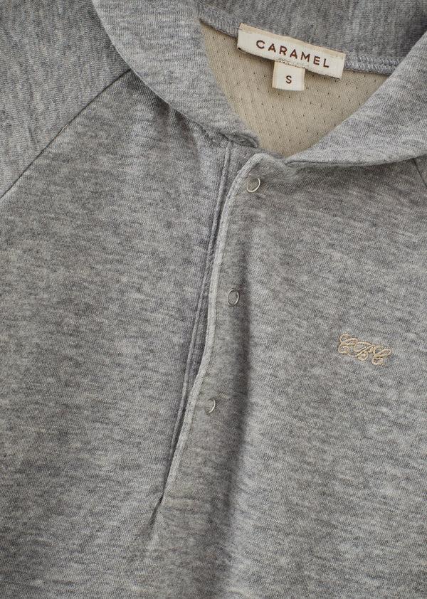 Caramel SMEW COTTON BABY ROMPER - GREY MELANGE