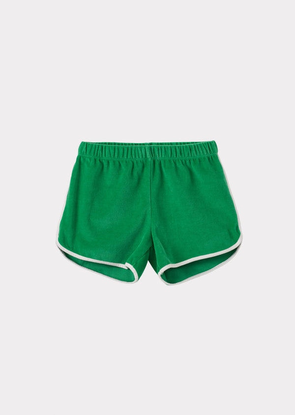 caramel SONNY CHILDREN'S TOWELLING SHORTS - GREEN