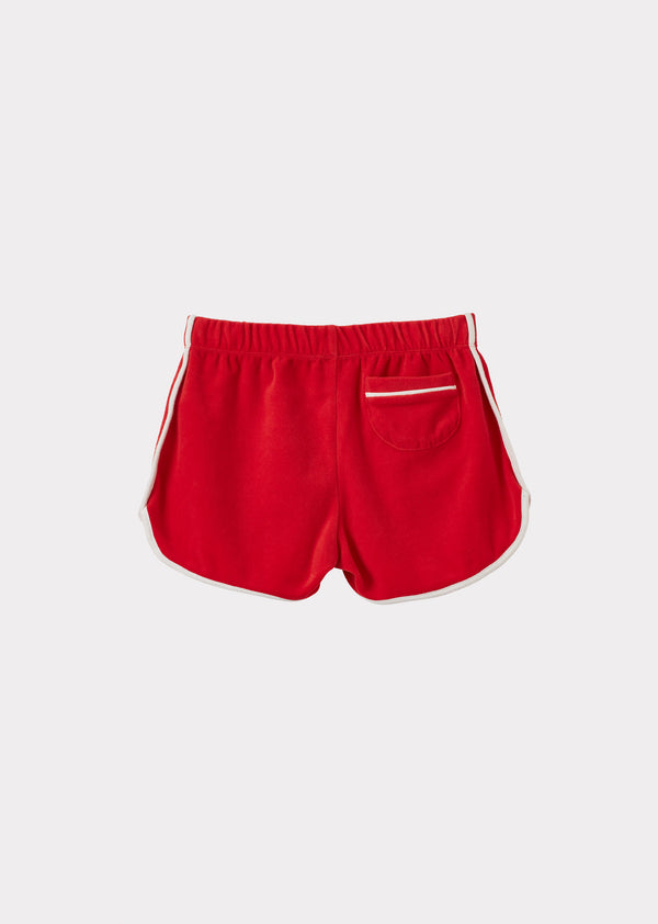 Caramel SONNY CHILDREN'S TOWELLING SHORTS - RED