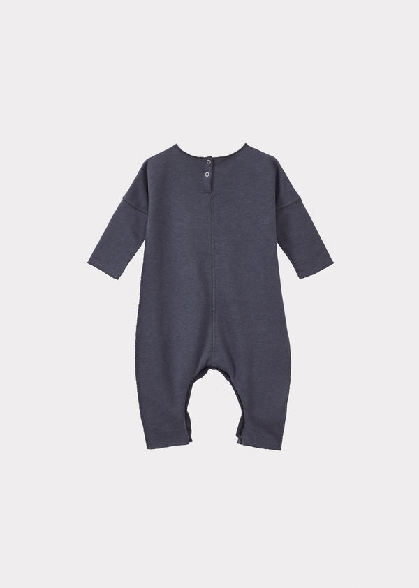 Caramel SQUID BABY COTTON & BAMBOO ROMPER - CHARCOAL