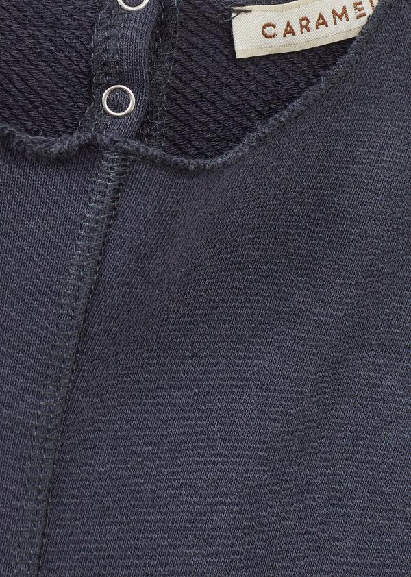 Caramel SQUID BABY COTTON & BAMBOO ROMPER - CHARCOAL