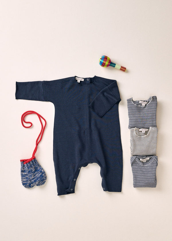 Caramel SQUID BABY COTTON & BAMBOO ROMPER - CHARCOAL