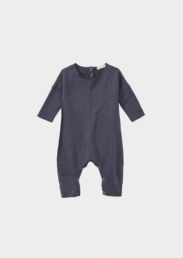caramel SQUID BABY COTTON & BAMBOO ROMPER - CHARCOAL