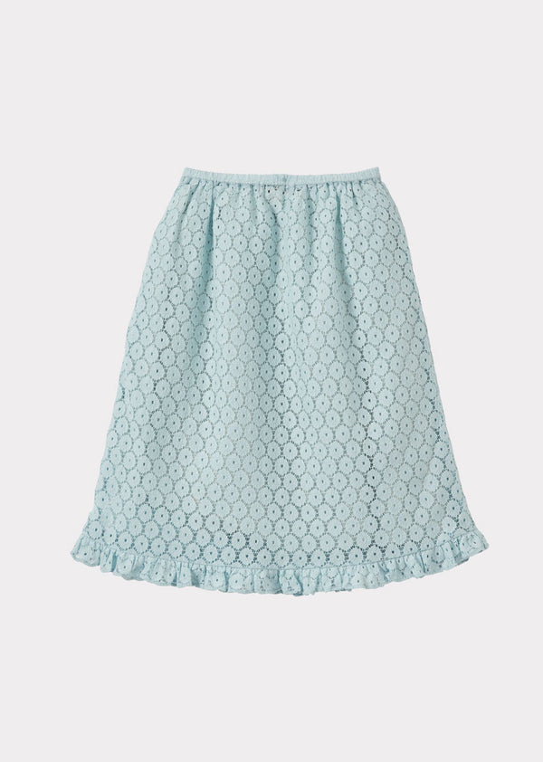 Caramel STORK CHILDREN'S COTTON SKIRT - LIGHT BLUE