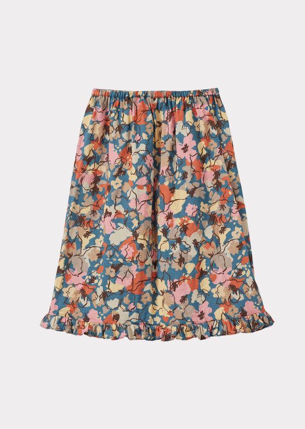 Caramel STORK CHILDREN'S SKIRT - FLORAL PRINT