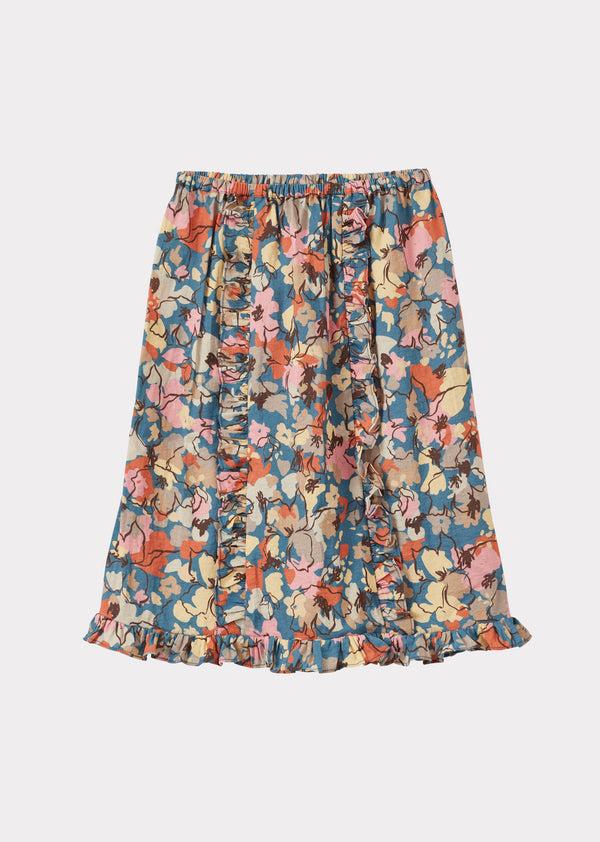 caramel STORK CHILDREN'S SKIRT - FLORAL PRINT