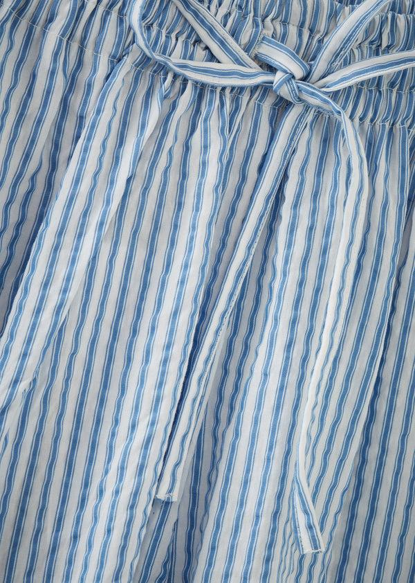 Caramel STRIPE SHORTS - LIGHT BLUE STRIPE