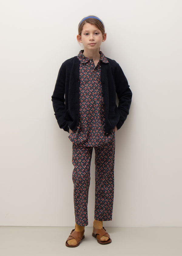 Caramel TAYLOR KIDS TUNIC - NAVY SEED PRINT