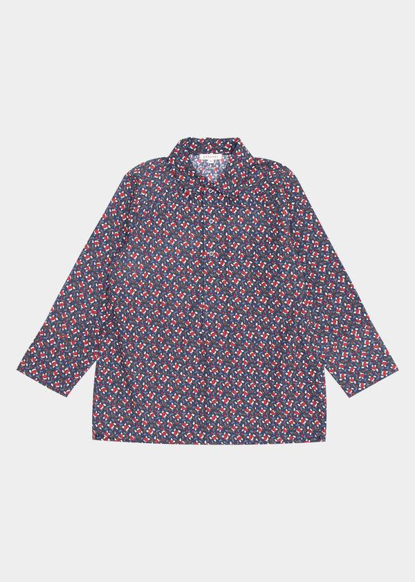 caramel TAYLOR KIDS TUNIC - NAVY SEED PRINT