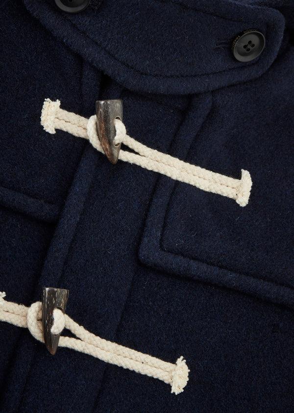 Caramel TEDDY DUFFLE COAT - NAVY