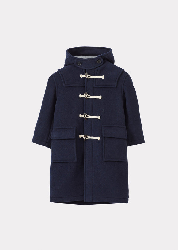 caramel TEDDY DUFFLE COAT - NAVY