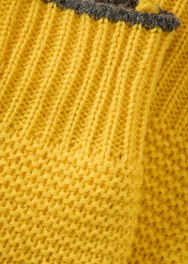 Caramel TILLIA BABY WOOL MITTENS - YELLOW