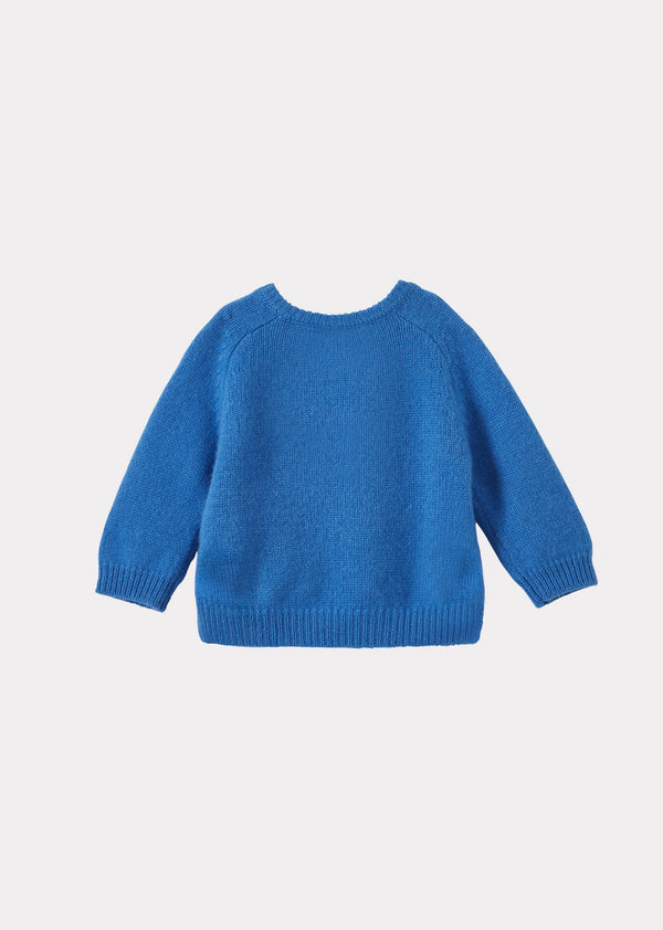 Caramel TOPO BABY CASHMERE CARDIGAN - SKY BLUE