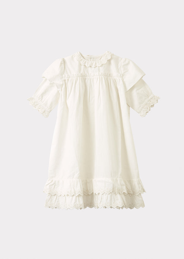 caramel VALERIE DRESS - WHITE