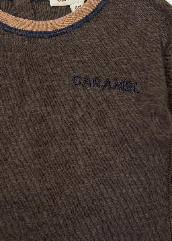 Caramel VIBERNUM BABY T-SHIRT - COFFEE